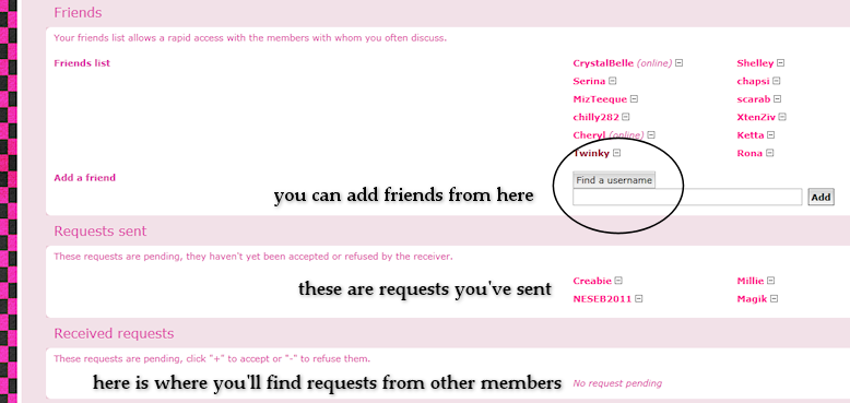 How to add friends to your profile Profile3-vi