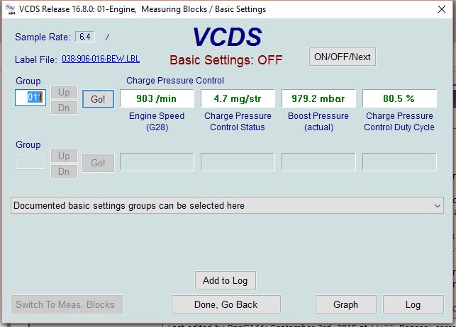 vcds list of engine measuring blocks g450