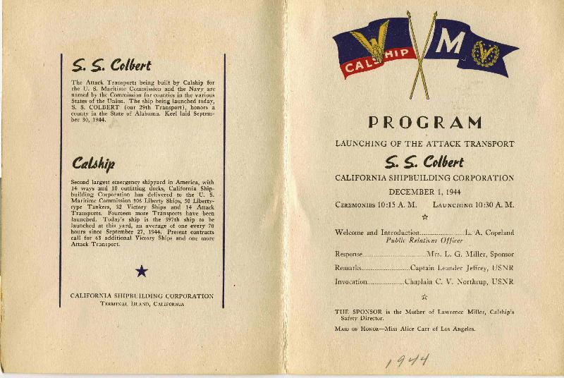 Attack Transport USS Colbert 1944