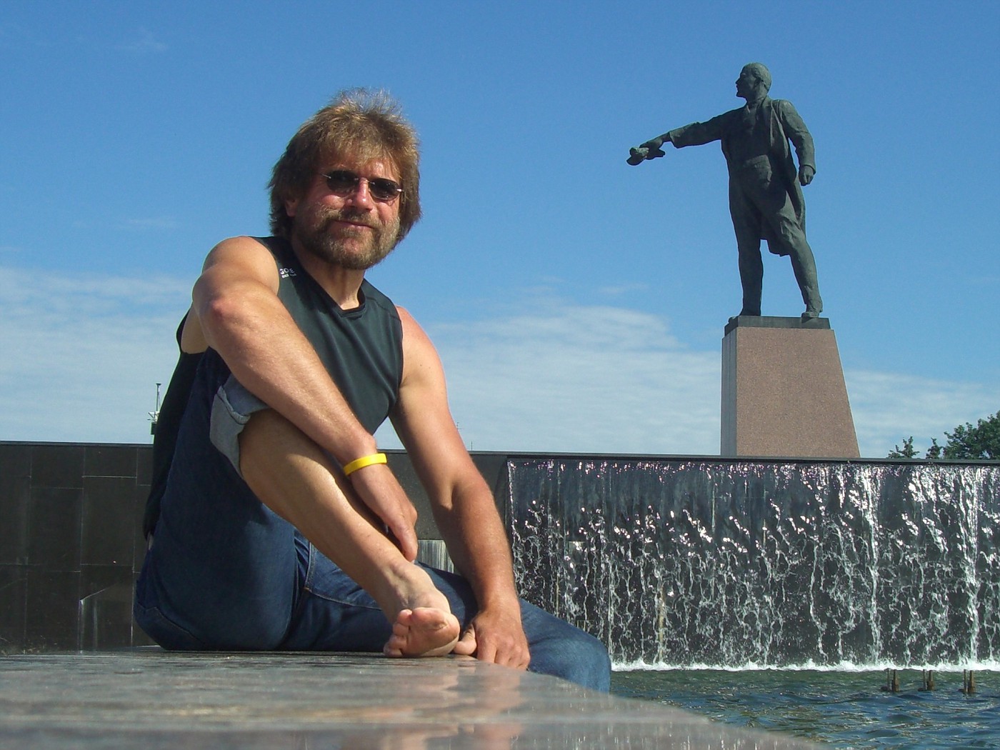 Manfred nach der Tour zufrieden in St. Petersburg