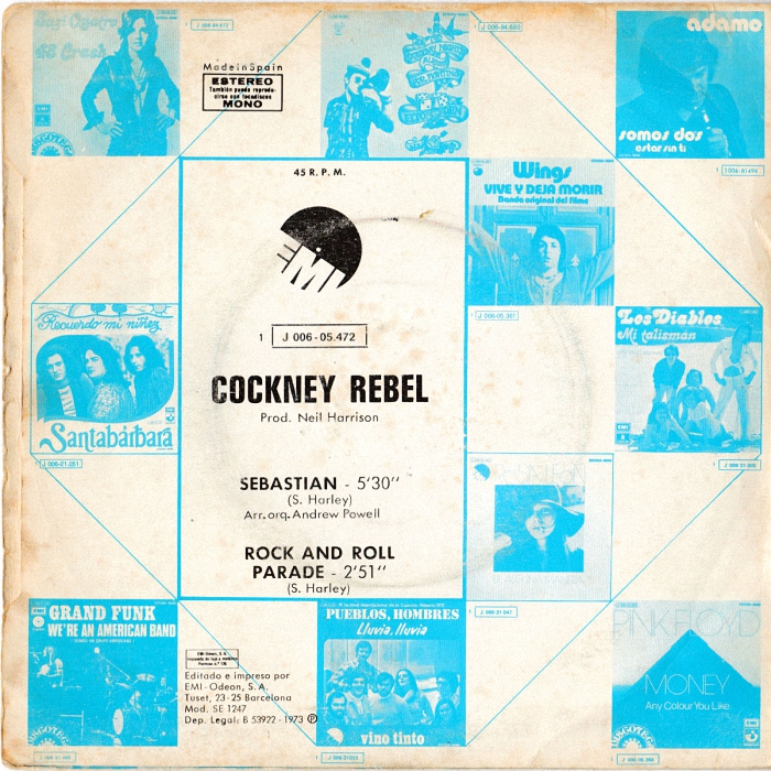 Cockney Rebel Sebastian Spain back