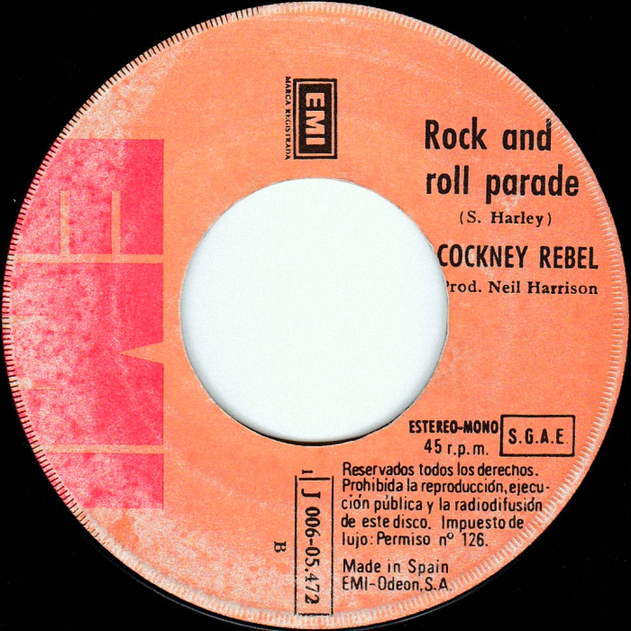 Cockney Rebel Sebastian Spain side 2