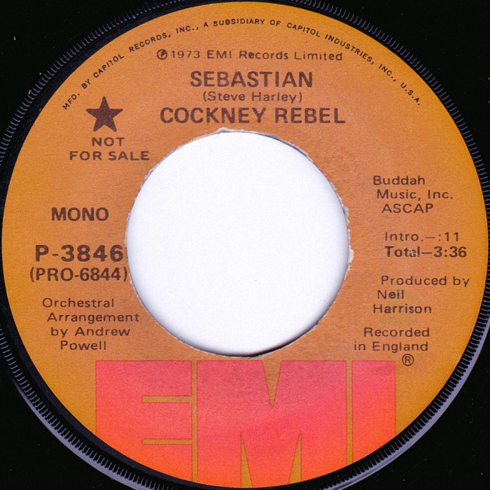 Cockney Rebel Sebastian USA promo side 1