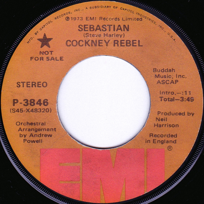 Cockney Rebel Sebastian USA promo side 2