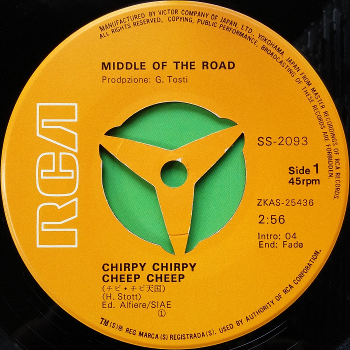 Middle of the Road Chirpy Chirpy Cheep Cheep Japan side 1