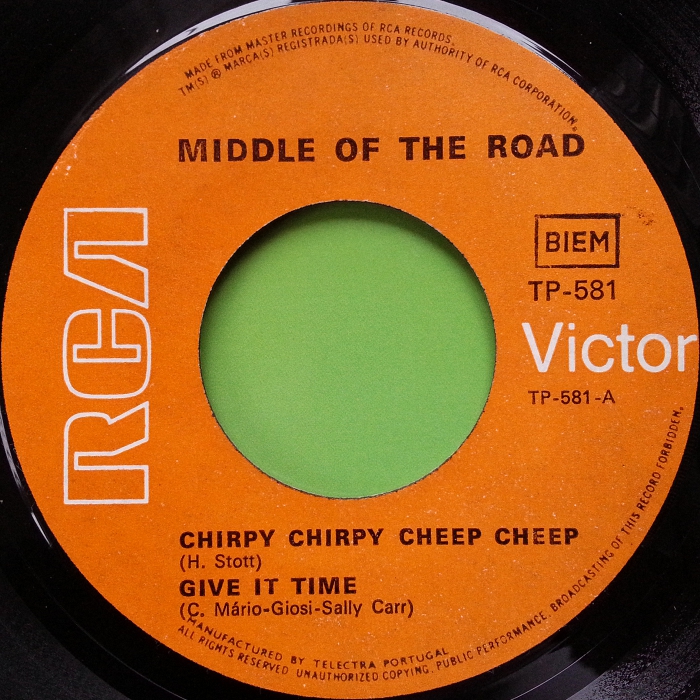 Middle Of The Road Chirpy Chirpy Cheep Cheep Portugal side 1