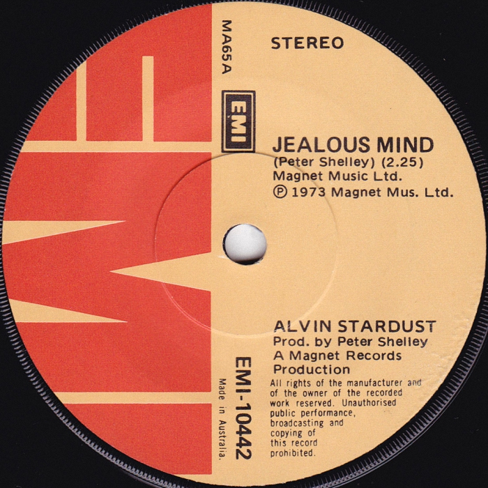 Alvin Stardust Jealous Mind Australia side 1