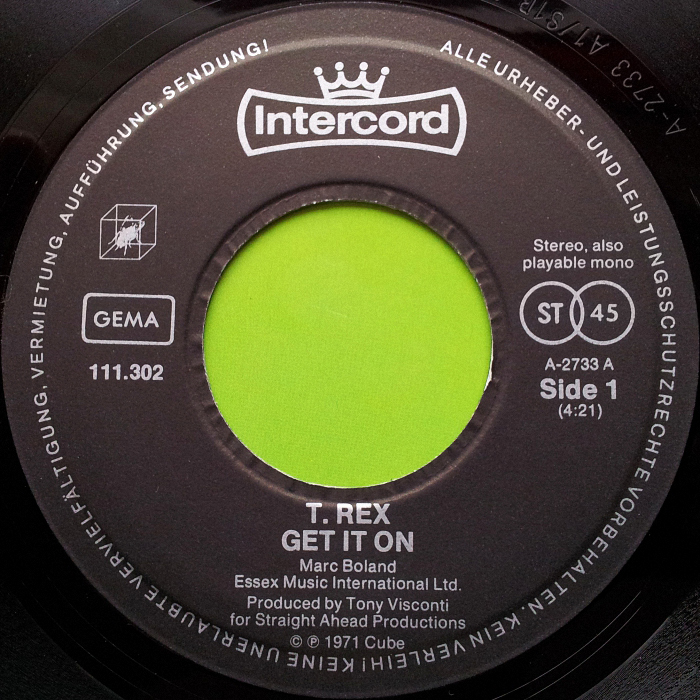 Get It On Germany Intercord side 1
