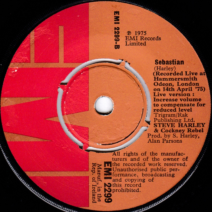 Cockney Rebel Mr. Raffles Ireland side 2
