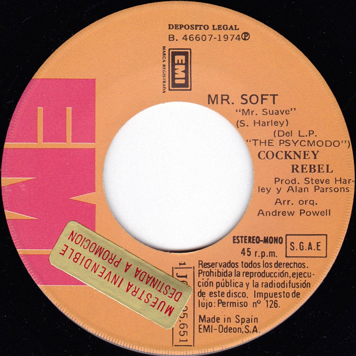 Cockney Rebel Mr. Soft Spain side 1