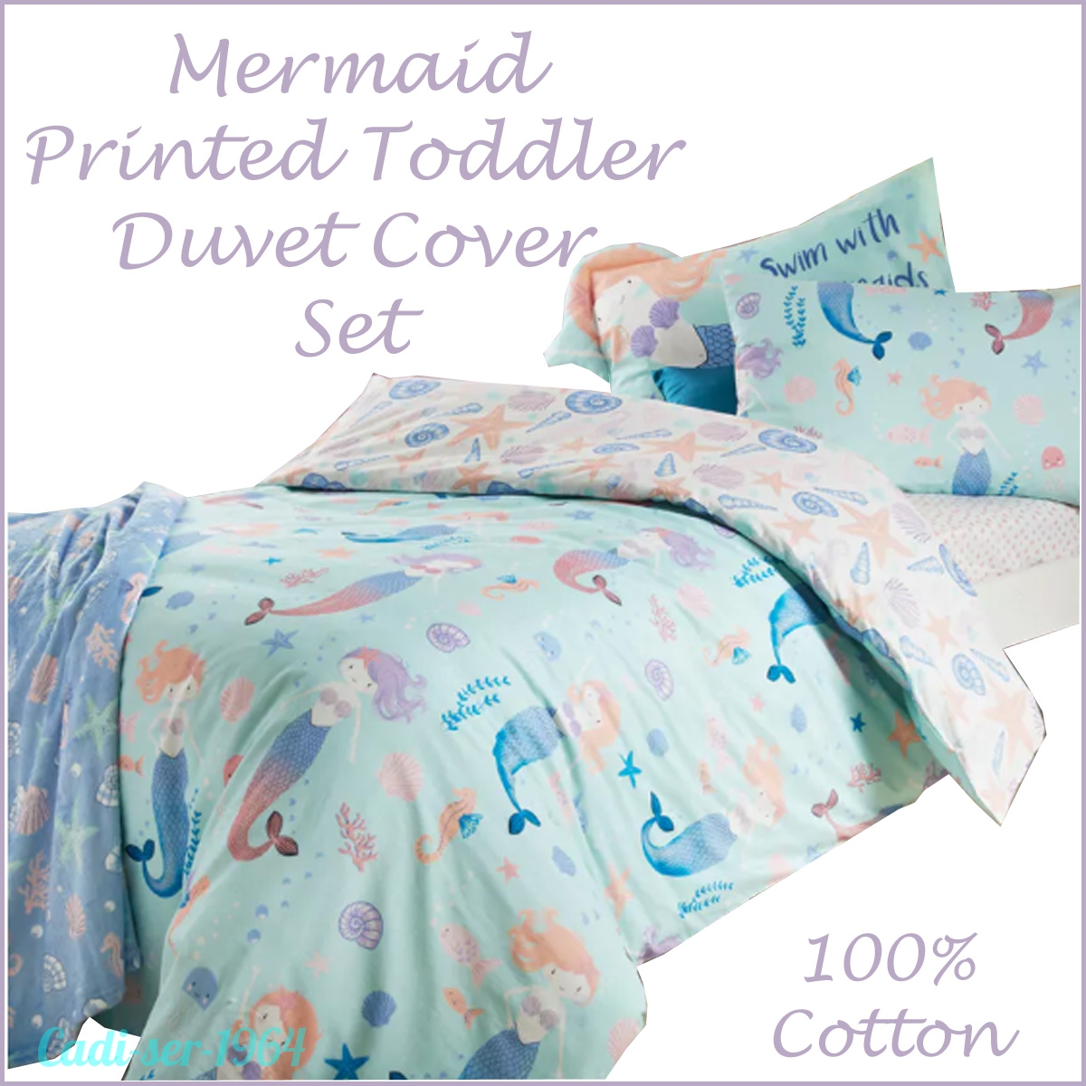 Madison The Mermaid Toddler Bed Duvet Cover Set Children S Bedding