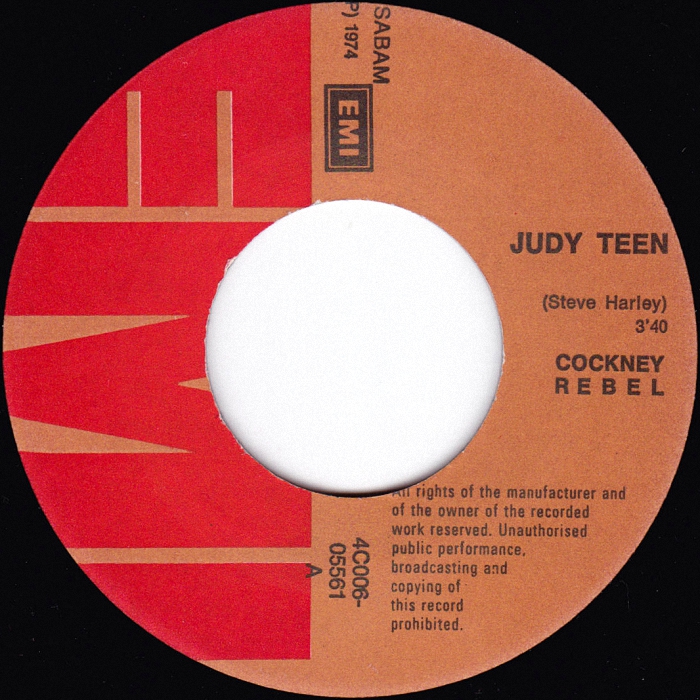 Cockney Rebel Judy Teen Belgium side 1