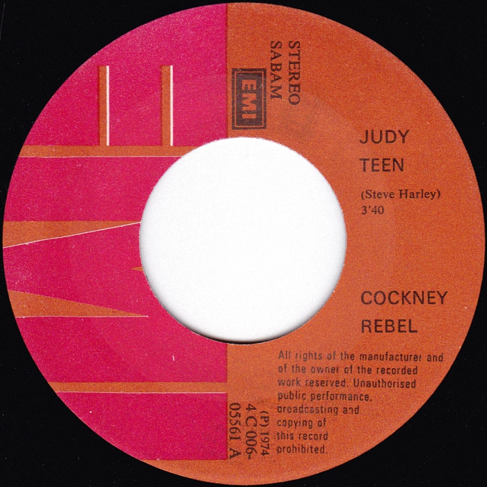 Cockney Rebel Judy Teen Belgium side 1
