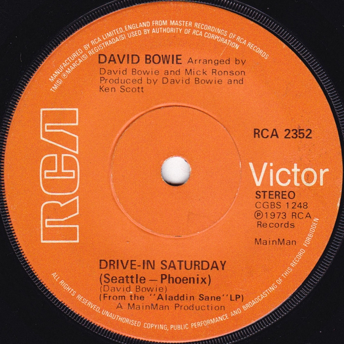 David Bowie Drive-in Saturday UK side 1