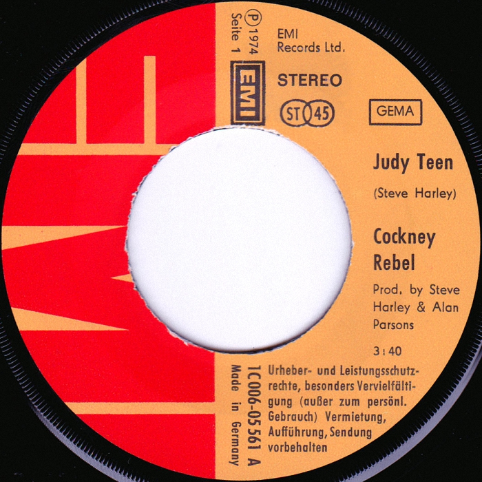 Cockney Rebel Judy Teen Germany side 1