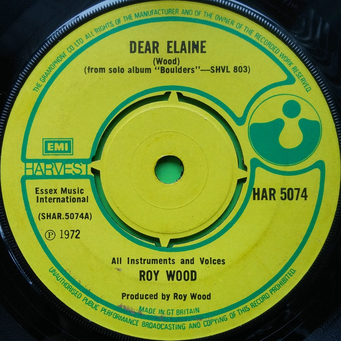 Roy Wood Dear Elaine UK side 1