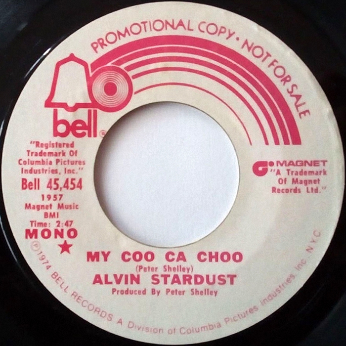 Alvin Stardust My Coo Ca Choo USA promo side 1