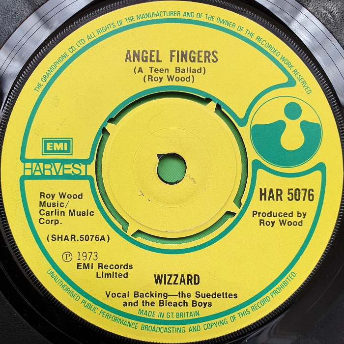 Wizzard Angel Fingers EMI UK side 1