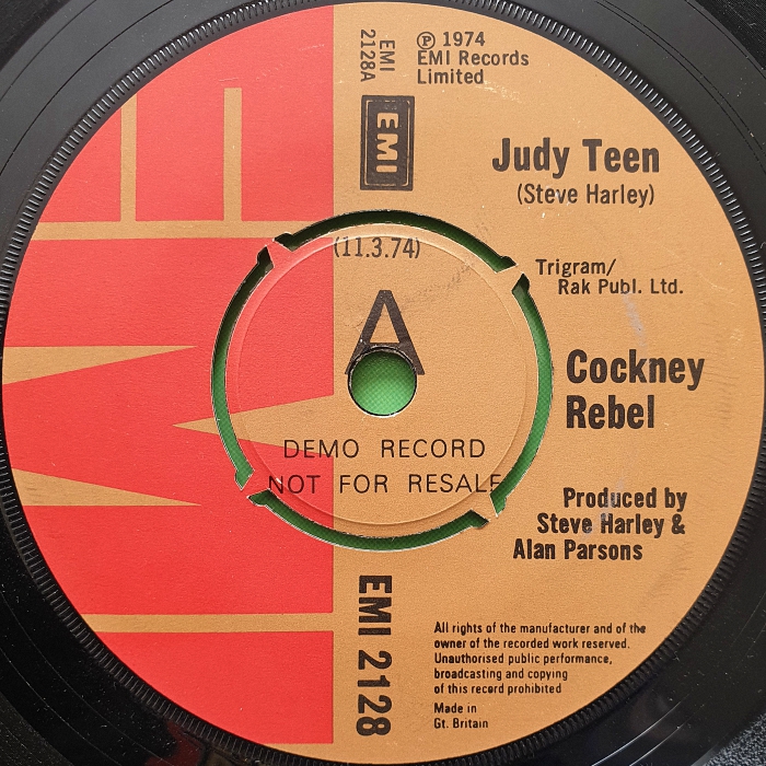 Cockney Rebel Judy Teen UK promo side 1