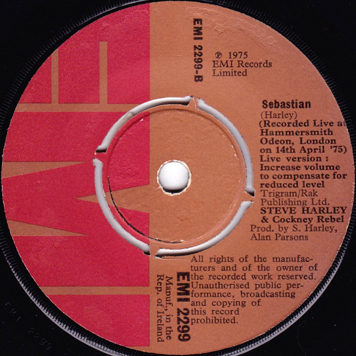 Cockney Rebel Mr. Raffles Ireland side 2