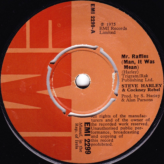 Cockney Rebel Mr. Raffles Ireland side 1