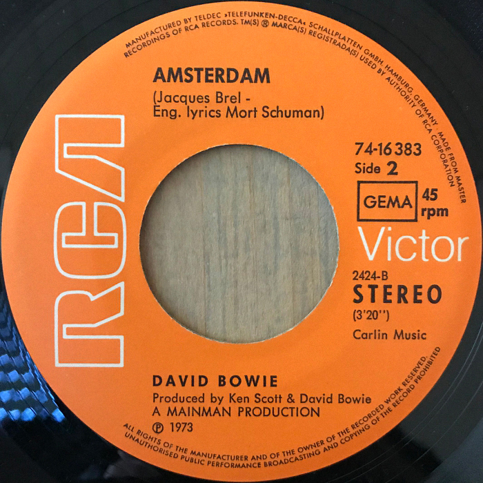David Bowie Sorrow Germany side 2