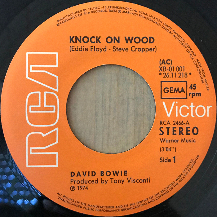 David Bowie Knock On Wood Germany side 1