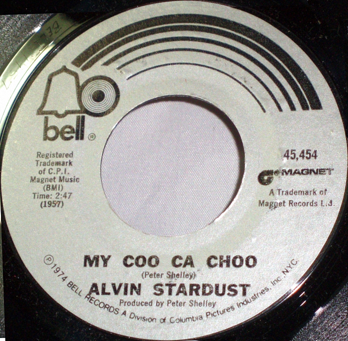 Alvin Stardust My Coo Ca Choo USA side 1