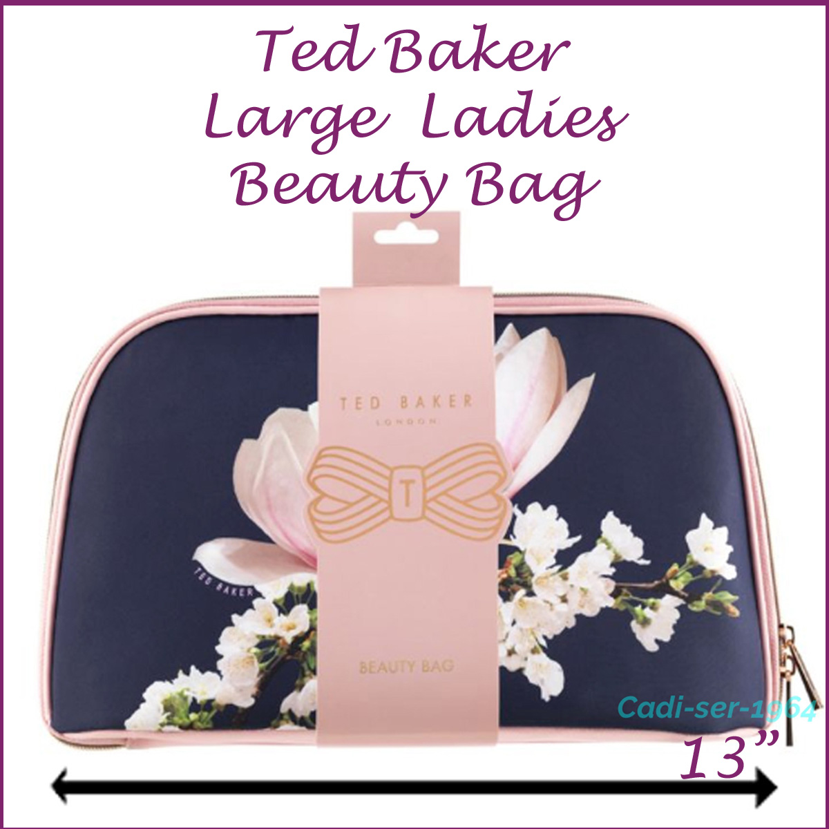 TED BAKER Large Harmony Floral Print Ladies Beauty Bag Make-up Bag ...