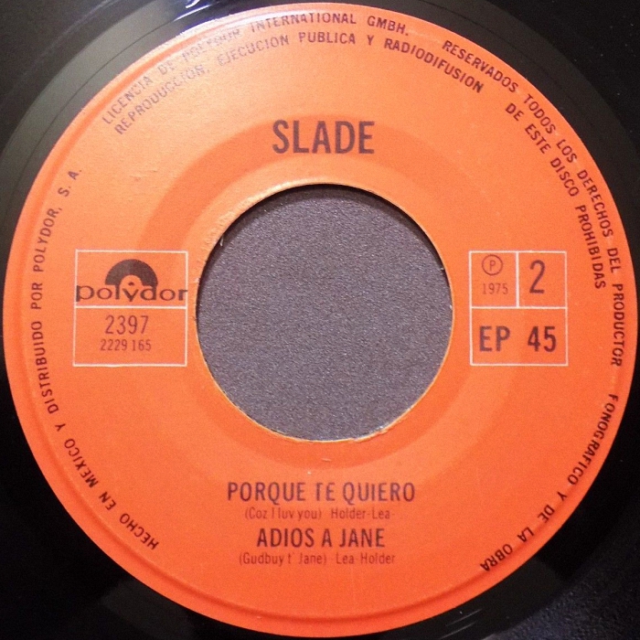Slade Get Down And Get With It Mexico side 2