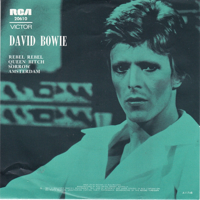 David Bowie Rebel Rebel EP Australia back