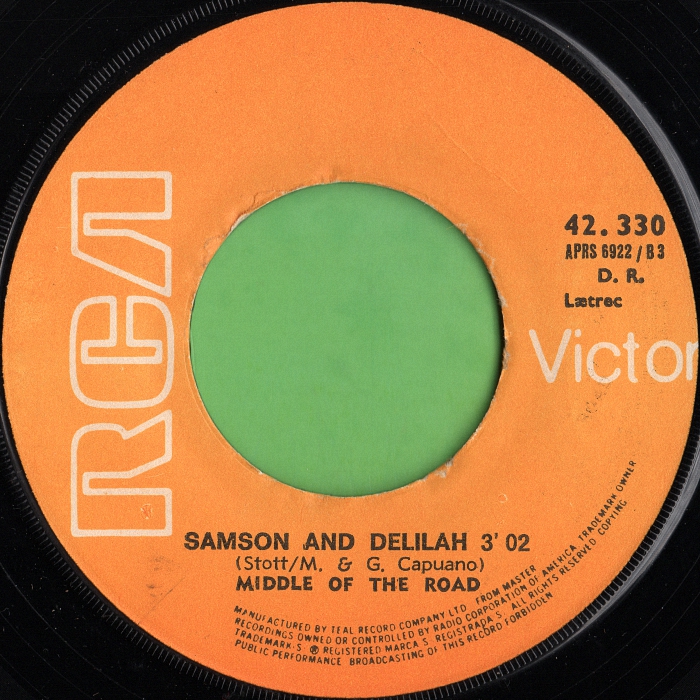 Middle Of The Road Samson And Delilah Madagascar side 2
