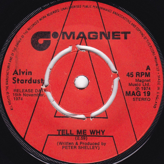 Alvin Stardust Tell Me Why UK promo side 1