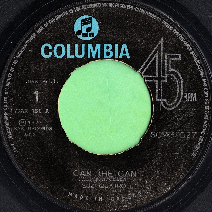 Suzi Quatro Can The Can Greece side 1
