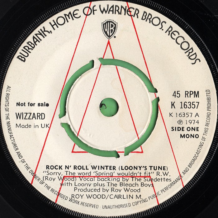 Wizzard Rock 'N Roll Winter UK promo side 1