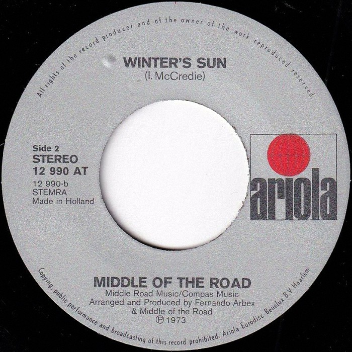 Middle of the Road Samba D'Amour Holland jukebox side 2