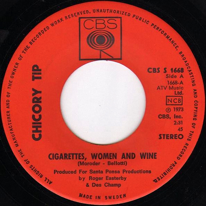 Chicory Tip Cigarettes, Women & Wine Sweden side 1