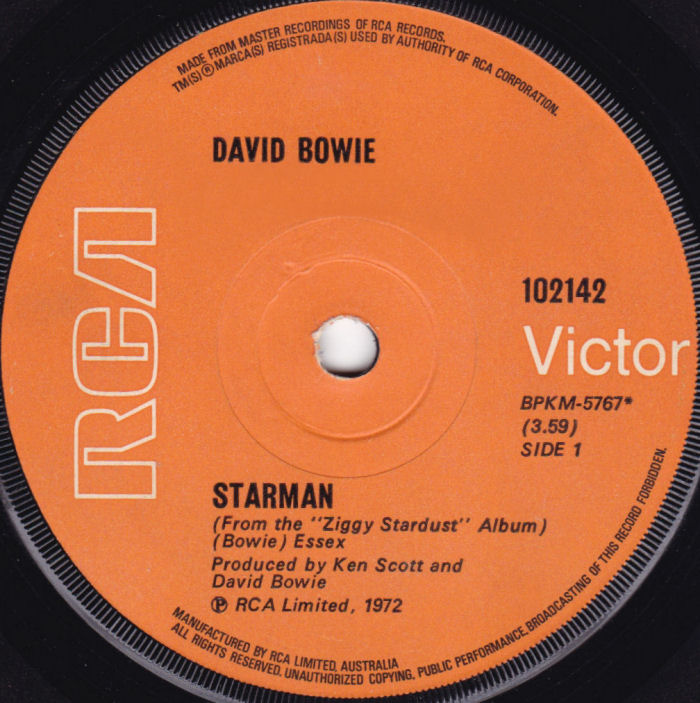 David Bowie Starman Australia side 1