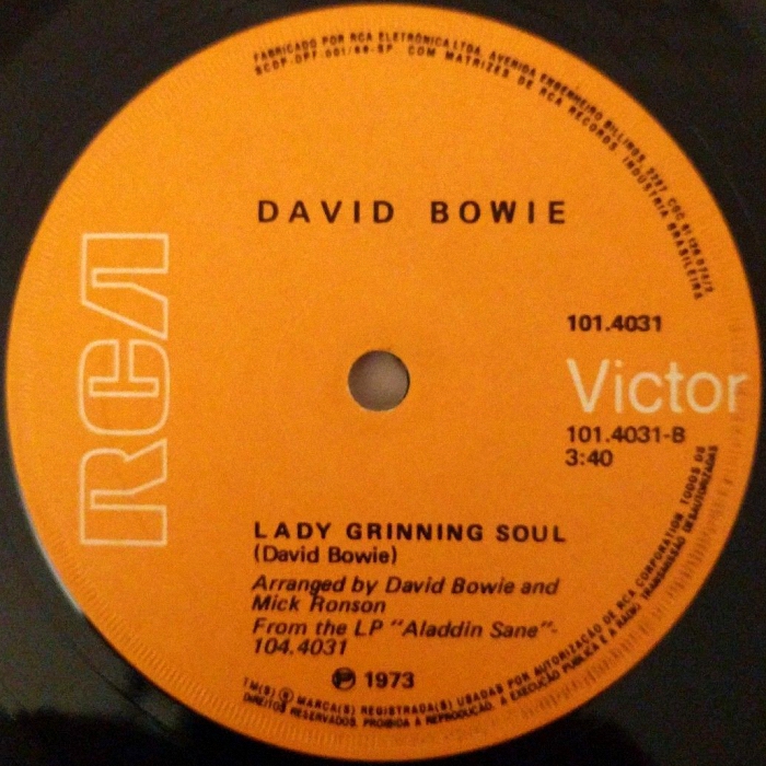 David Bowie Lets Spend The Night Together Brazil side 2