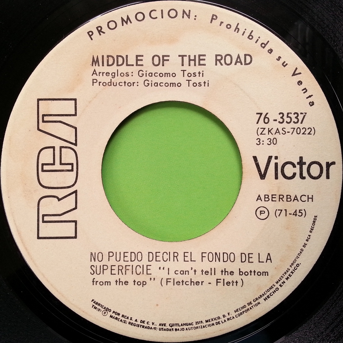 Middle Of The Road Soley Soley Mexico promo side 2