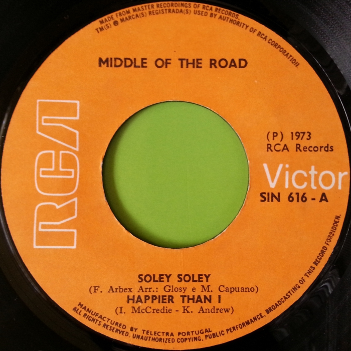 Middle of the Road Soley Soley Angola EP side 1 v3