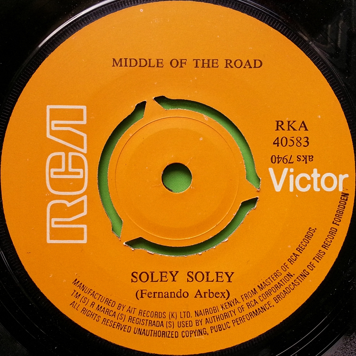 Middle of the Road Soley Soley Kenya side 1