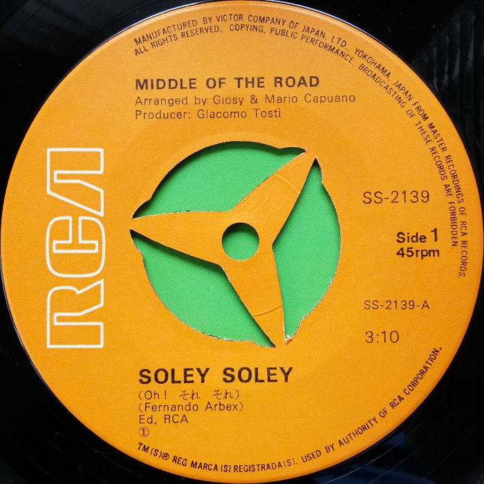 Middle Of The Road Soley Soley Japan side 1