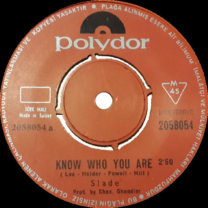 Slade Know Who You Are UK side 1