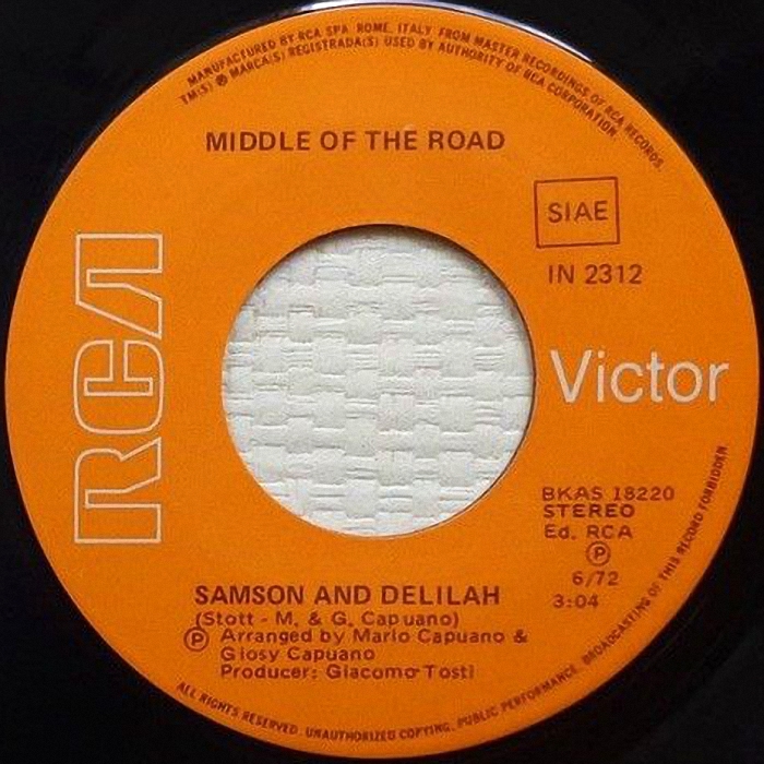 Middle of the Road Samson and Delilah Italy side 1