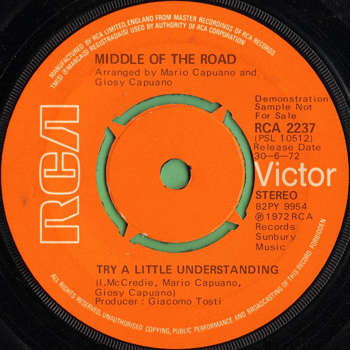 Middle Of The Road Samson And Delilah UK promo side 2