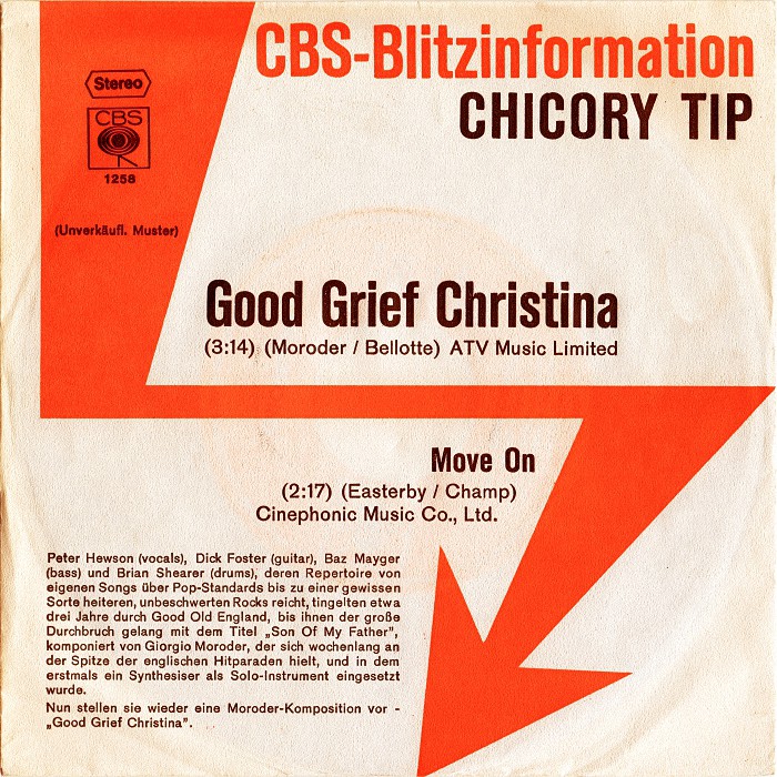 Chicory Tip Good Grief Christina Germany promo front