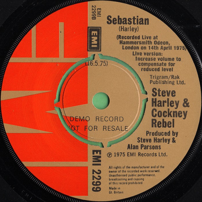 Cockney Rebel Mr. Raffles UK side 2 promo
