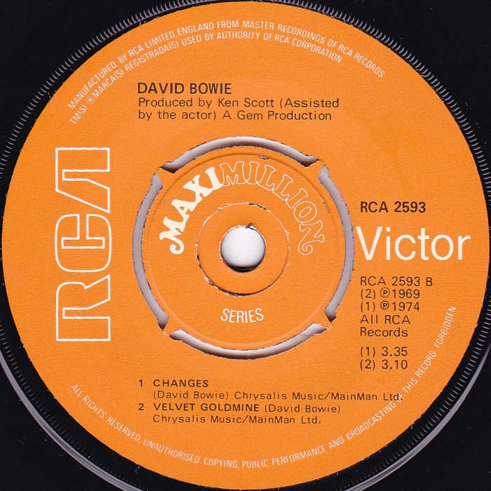 David Bowie Space Oddity UK side 2