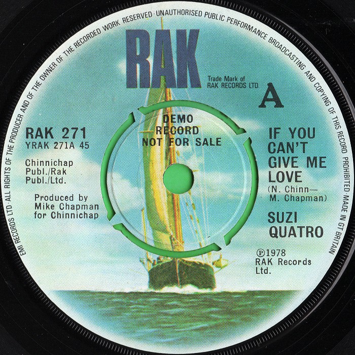 Suzi Quatro If You Can't Give Me Love UK promo side 1